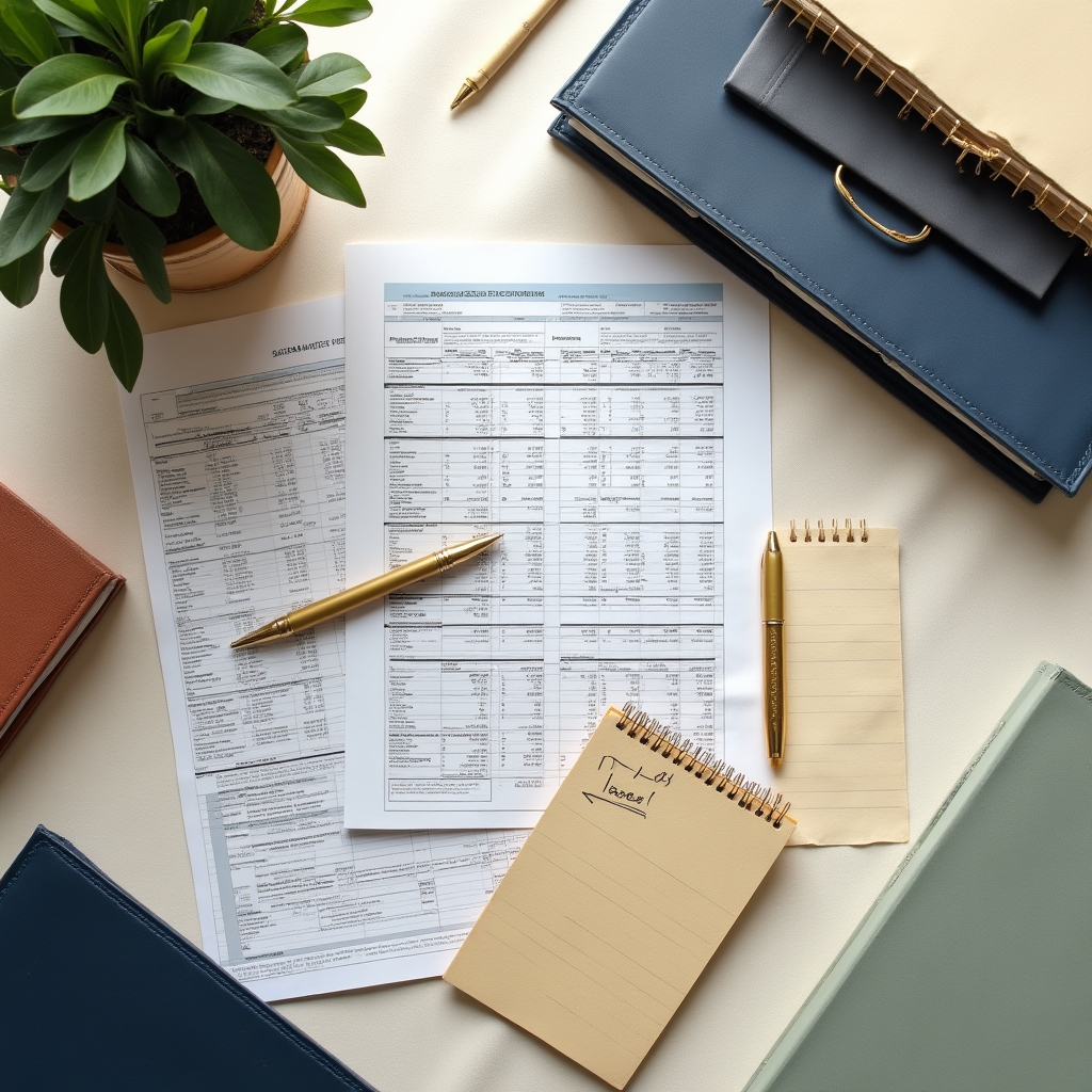 Структурированные финансовые документы в папках