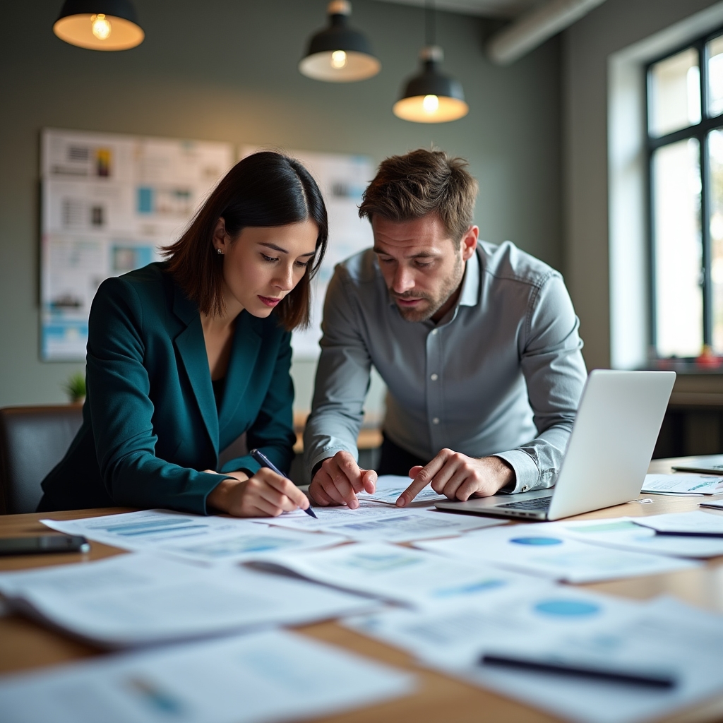 Команда специалистов анализирует документацию